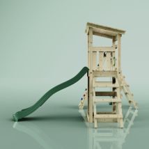 Sevilla Spielturm aus Holz – Dunkelgrün – 266 cm – 229 cm – 284 cm – Maximalgewicht 50 kg
