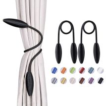 2 Pack Creative Twist Curtain Tiebacks (black) European Style Decorative Curtain Holdbacks For Home Office Window Blackout Sheer Curtains