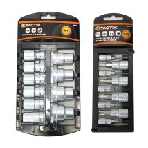 Orion91 Set 10+9 - Llaves Carraca 10 Piezas 1/2 Pulgada Crv 10-24mm Y Llaves Torx 9 Piezas 1/4 Y 3/8 Crv Marca Tactix
