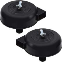 Filtre De Compresseur 2 Pièces, Compresseur Silencieux À Filetage Mâle 16 Mm 3/8 Pt Pour Compresseur D'Air (noir)