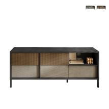 Montefioredesign - Calicosy - Petit Meuble Tv 2 Portes, 1 Tiroir Et 1 Niche L156 Cm - Everest