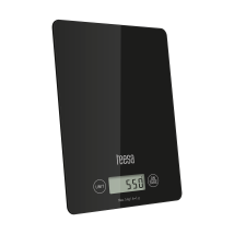 Elektronische Küchenwaage, Glas, Für Zuhause, Schwarz, Teesa, Tara, 5 Kg