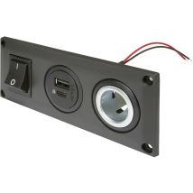 Einbausteckdose Mit Usb-c/a Doppelsteckdose Schaltbar + 1 Powersteckdose Belastbarkeit Strom - Procar