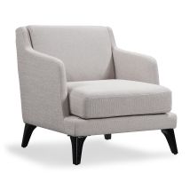 Sessel Gepolstert Beige Delft Pärumm 74x84x78 Cm Mit Holzbeinen