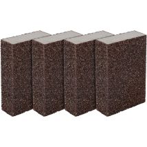 Soekavia - Set Of 4 Sanding Sponges/blocks For Wet And Dry Surfaces, Coarse Sanding (grain Size 80 To 100).
