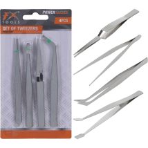 Set 4 pinzette in metallo per bricolage – FX-TOOLS