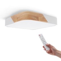 Ilumstore - Plafon Led Bois Blanc Carré 24w Cct - Ledme - Lm8282