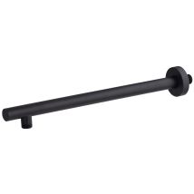 Eurosanit – Bras de douche rond noir – Longueur, Type d'installation, Finition métal, Hauteur, Largeur