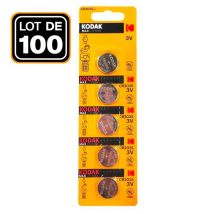 100 Piles Bouton Cr2025 3v 150mah Lithium Kodak