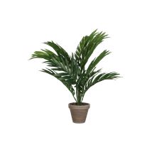 Palmier Jaune Ou Palme D'Arec Pvc Avec Pot Gris D11.5cm-h45xd60cm