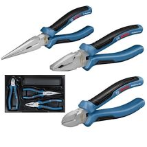 Bosch Professional - Bosch 1600a016bg 3pc Professional Pliers Set Combination Needle Nose Side Cutter