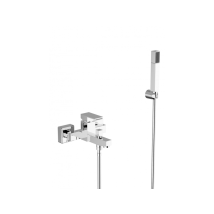 Teorema Rubinetteria - Badewannenmischer Mit -duschset Aus Verchromtem Messing - Teorema Pillar