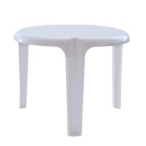 Mesa auxiliar circular de jardín 50 cm - Resina blanca - Ideal para exteriores - Protección UV