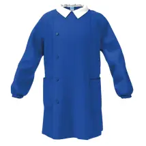 Grembiule Scuola Bimbo Con Bottoni Laterali - Neutro Blue Royal 9a