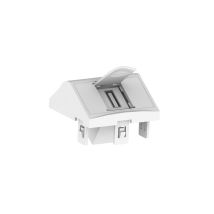 Module Incliné 45x45 À L'Épreuve De La Poussière Avec Connecteur Usb Femelle-femelle Idusb2/4 De Mmconecta