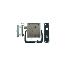 Cerradura universal con trampa de elevación no. 89 – Color negro – Para puertas de apertura interior/exterior