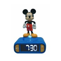 Lexibook - Reloj Despertador Digital Con Luz Nocturna Mickey 3d Y Efectos De Sonido