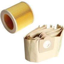 5x Sac À Poussière 1x Filtre Pour Aspirateur Wd3 Premium Wd 3,300 M Wd 3,200 Wd3.500 P 6,959-130 Ikodm