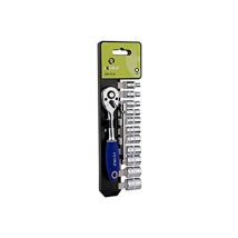 Set di bussole 1/4" 13 pezzi 109-13-4 – Carraca 72 denti, 11 bussole, alargadera 100 mm – Irazola