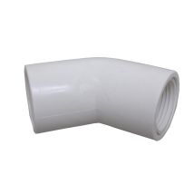 Ferrari Srl – Curva a 45° Ø 32 mm in PVC Bianco RAL 9010 – Filettatura Plomberie, Antiurto, Auto Estinguente