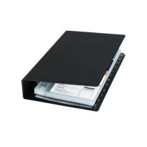 Sigel Organizador De Tarjetas De Visita Negro 147 X 265 Mm