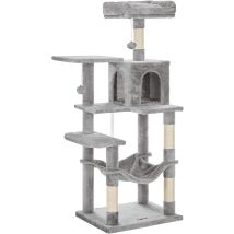 Feandrea - Rbol De Gatos, Torre De Gatos, 143cm, Gris Claro Por Songmics