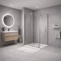 Xmotion - Mampara De Ducha Walk-in - Vidrio Templado 8 Mm Antical - Cromado - Ancho 160 Cm - Alto 200 Cm