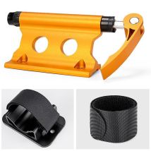 Bike Fork Mount Bracket(yellow), Aluminum Alloy Bike Fork Mount Bracket With Quick Release Stem, Bike Front Fork Fixed Clip Luggage Rack For Truck