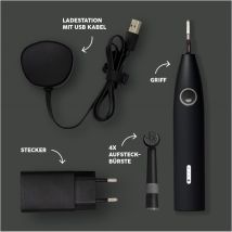 Happybrush Eco R2 + 3 Refills Elektrische Zahnbürste All Black