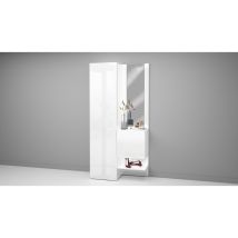 Web Furniture - Mobile Da Ingresso Con Specchio E Armadietto 90x35x191cm - Phoenix