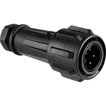 Bulgin Exp Conector Circular Recto Negro 4 Pines