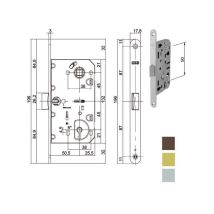 Serrure Intérieure En Bois Médiane E60 Dorée 1101 Agb