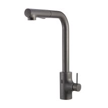 Miscelatore Elettronico Cucina Con By-pass Manuale A Batteria E Cartuccia Progressiva Serie Lk01 Idral I55d0-08000 Ottone - Nero Opaco