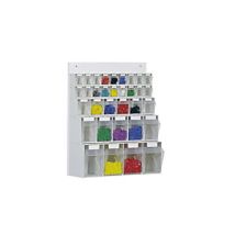 Cargador transparente 33 cajas plegables – 685 x 600 x 185 mm – Poliestireno – Color blanco grisáceo