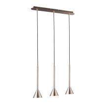 Italux - Anela Sn - Lámpara Colgante Moderna De Níquel Satinado Con 3 Luces Led, Gu10