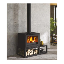 Godin – 411108anth – Stufa a legna 7 kW nera in acciaio verniciato – 76,63% efficienza energetica – 150 Kg – 50 cm tronco