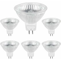 Gabrielle 800lm Warmweiß 2700k Dimmbare Halogenlampe Gu5.3 50w 12v Halogenstrahler Mr16 6er-pack