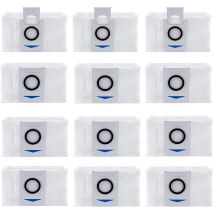 Junjun - Pack Of 12 Vacuum Cleaner Bags Accessories For Ecovacs Deebot X1 Omni / X1 E Omni / T20 Omni, Vacuum Cleaner Replacement Accessories Dust Bag