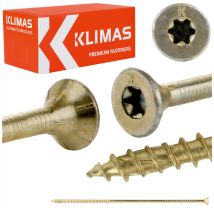 Tornillos para madera WKCS-60220 – 6,0 x 220 mm – Acero bajo en carbono – Paquete de 100 unidades