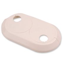 Doppia Rosetta Bianca (collare In Plastica Per Coprire I Tubi Del Radiatore) 18 Mm