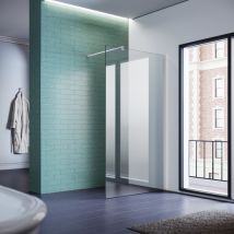 Sonni Walk In Shower Mampara De Ducha Con Estabilizador Extensible 70-120cm Mampara De Ducha Mampara De Ducha 8mm Nano-coated Toughened Safety Glass 