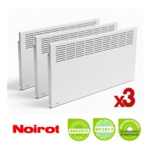 Lot De 3 Radiateurs Chauffage Électrique À Inertie Noirot Moby Fp 2000w Blanc Fil Pilote 6 Ordres