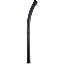 Schwarze Außendusche für Münzprüfer – temperaturgesteuertes Modell – Höhe 226 cm – Aluminium – ideal für Campingplätze und öffentliche Einrichtungen