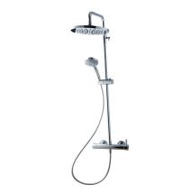 86450300 Theo City Columna Ducha Rociador 250 Mm Y Flexo Pvc Cromo - Ref: 86450300 - Galindo