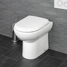 Affine - Nuie Standard D-shape Toilet Seat With Soft Close Hinge - White