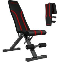 Banc De Musculation Pliable Inclinable, Banc Réglable Pour L'Entraînement Complet 82 X 35 X 42,5-107 Cm Acier Noir