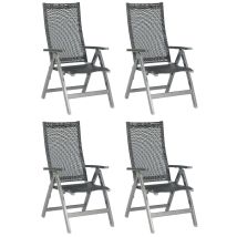 Sonnenpartner 4er-set Klappsessel Fresno Aluminium/textilen Anthrazit Klappstuhl