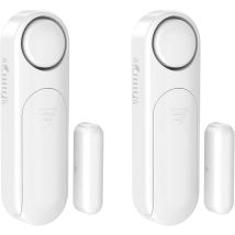 Vtizikl Alarme Maison Sans Fil, Alarme De Porte Et Fenêtre 4 Modes Capteur Sans Fil Magnétique Pour Système (lot De 2)