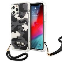 Funda Rígida Guess Guhcp12lksarbk Para Iphone 12 Pro Max De 6,7 Pulgadas, Color Negro/negro, Colección Camo.