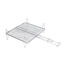 Doppia Griglia per Pesce 30x35 cm – Zinco Cromato – Barbecue Portatile – Sauvic
